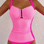 Tankini 2 pièces à contrôle du ventre froncé
