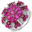 3.90 Carat Genuine Ruby & Rhodolite Sterling Silver Ring