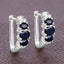 Pendientes de Zafiro Azul y Topacio Blanco de 1.66 Quilates