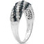 1.25 Carat Blue and White Diamond Sterling Silver Engagement Ring