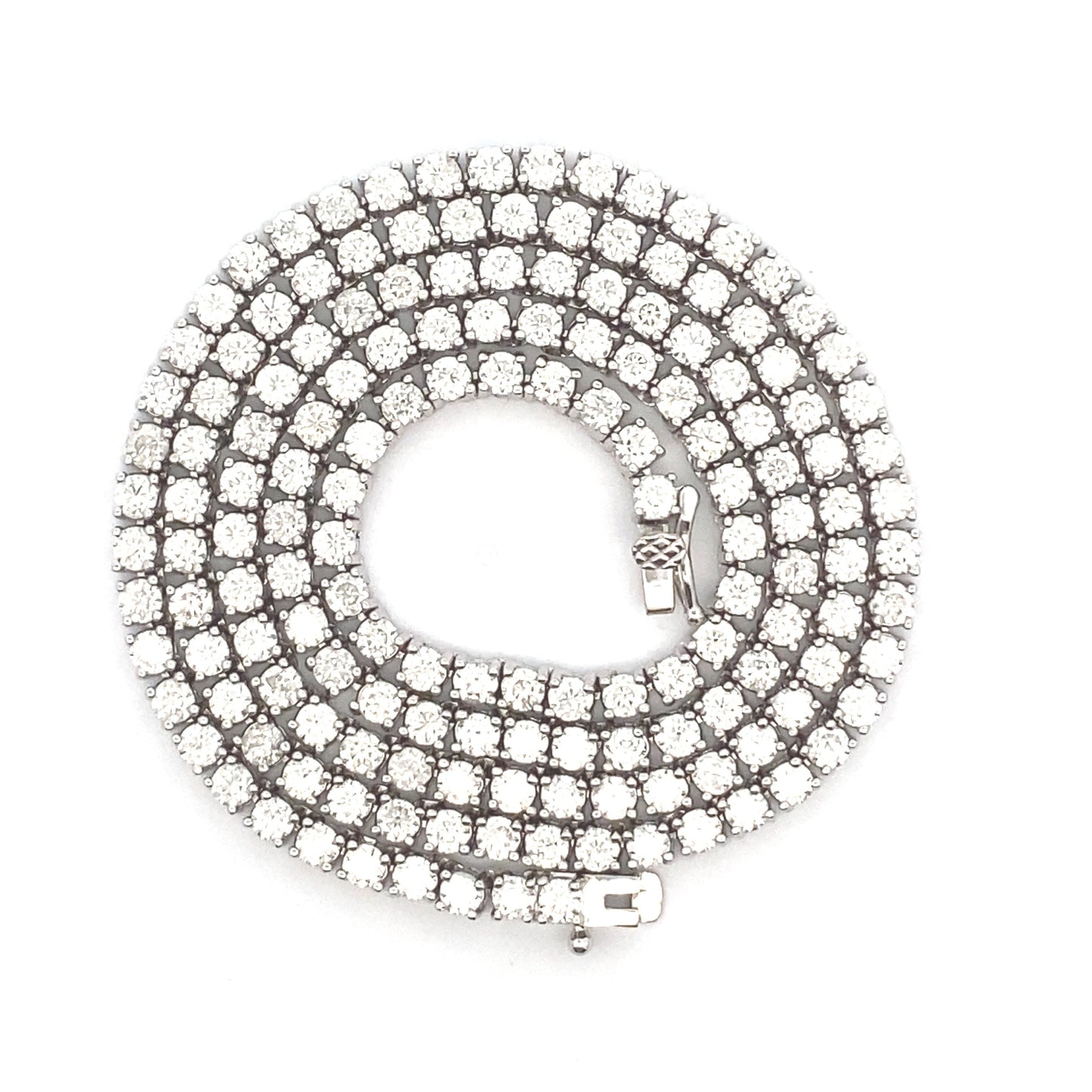 6.85ct Moissanite Tennis Necklace in Sterling Silver