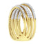 10KT Yellow Gold Diamond Bypass Ring