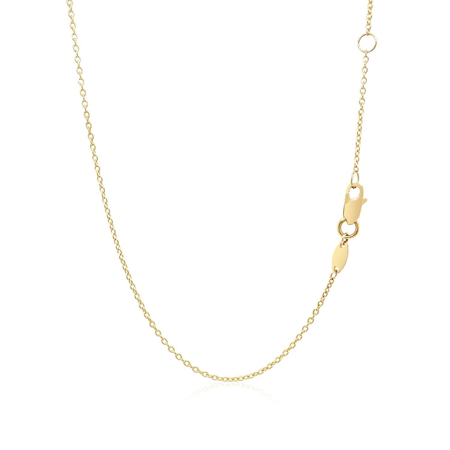 14k Yellow Gold Smooth Flat Horizontal Bar Necklace