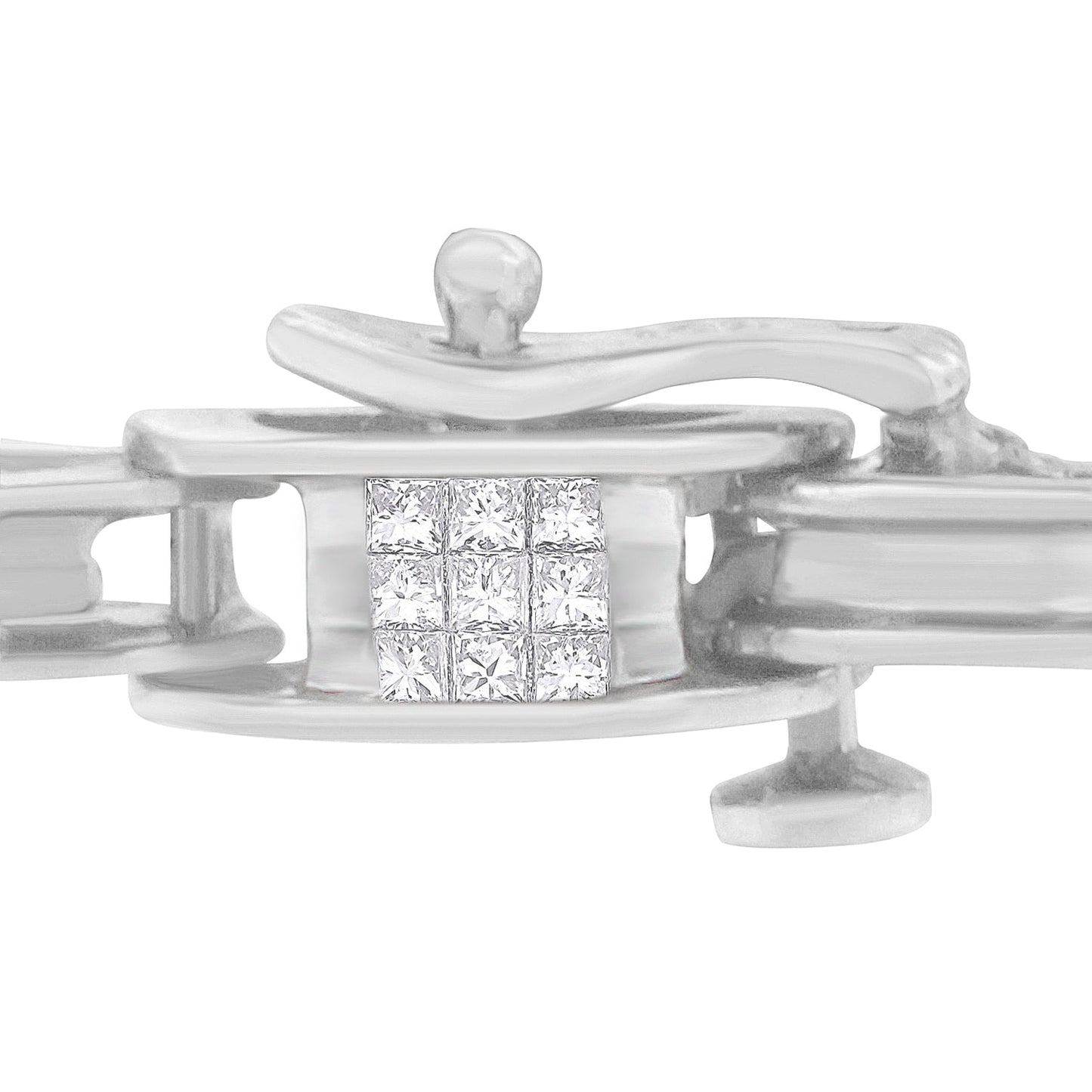 Pulsera de Tenis de Diamantes Princesa en Oro Blanco de 14K - 1.0 Cttw