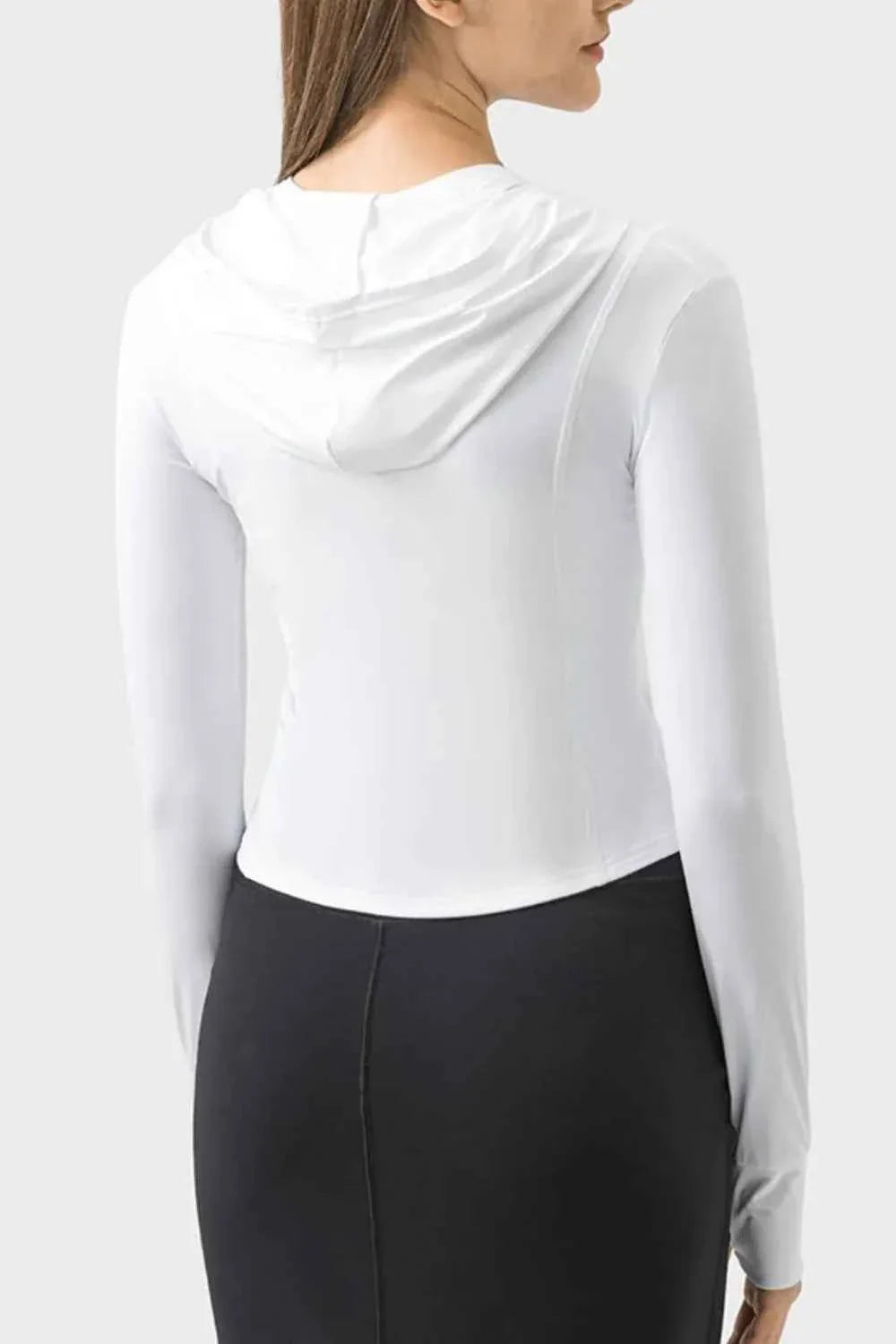 Millennia Pocketed Zip Up Hooded Activewear Hoodie