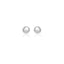 14k White Gold Classic Stud Earrings - 8.0 mm