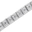 .925 Sterling Silver 2 Cttw Diamond Box Link Bracelet - 7.25"