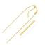 Collar de cadena ajustable de caja de oro amarillo de 10k - 0.85mm