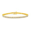 Bracelet de tennis en argent sterling plaqué or jaune 14K avec diamants - 7,25"