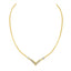 Collar de Diamantes de Corte Princesa de 1/2 Cttw en Oro Amarillo y Blanco de 10K