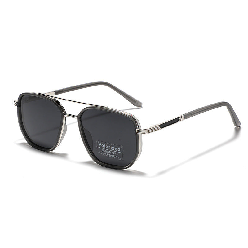 Lunettes de soleil carrées polygonales polarisées