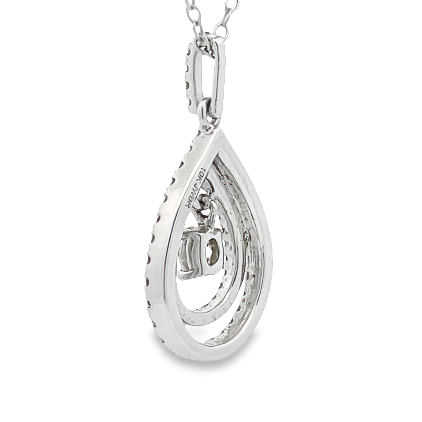 Genuine .77ct Diamond Pendant in 10KT White Gold