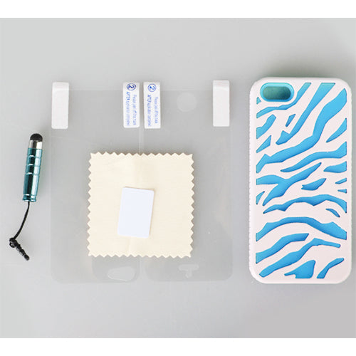 Zebra Case with Stylus & Screen Protector for iPhone 5