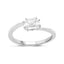 0.33 Carat White Diamond Bypass Ring in 18K White Gold