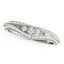 Bague de mariage en diamant de style antique courbé en or blanc 14 carats