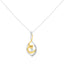Collar de Pendiente en Espiral de Diamantes de Oro de Dos Tonos de 10K