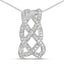 Colgante de Diamante Blanco Genuino de 0.54 Quilates en Plata Esterlina