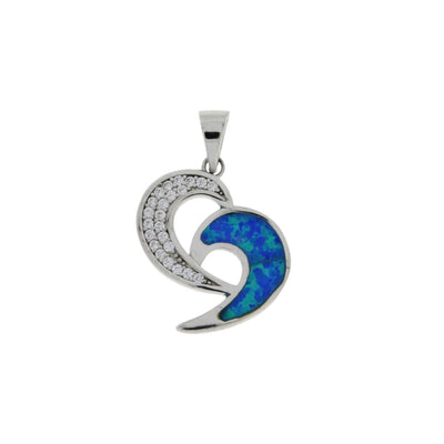 Pendentif de mode en opale créée authentique en argent sterling