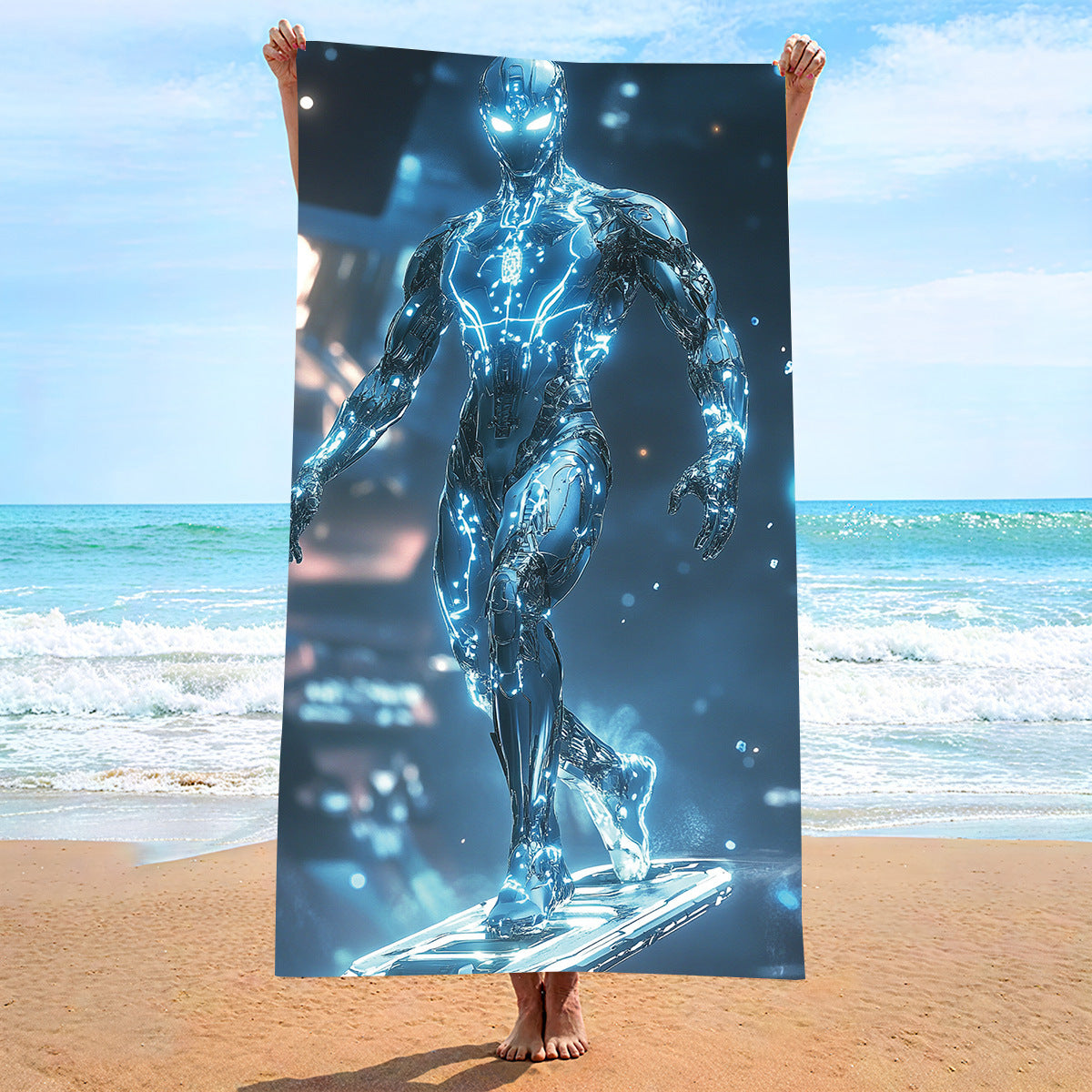 Double-Sided Velvet Beach Towel - Quick-Drying & Soft