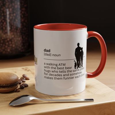 Taza de café con acento Dad ATM - Un regalo reflexivo para papás