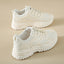 Dad's shoes, women's casual sports shoes, comfortable running, easy to wear white shoes - Korvel