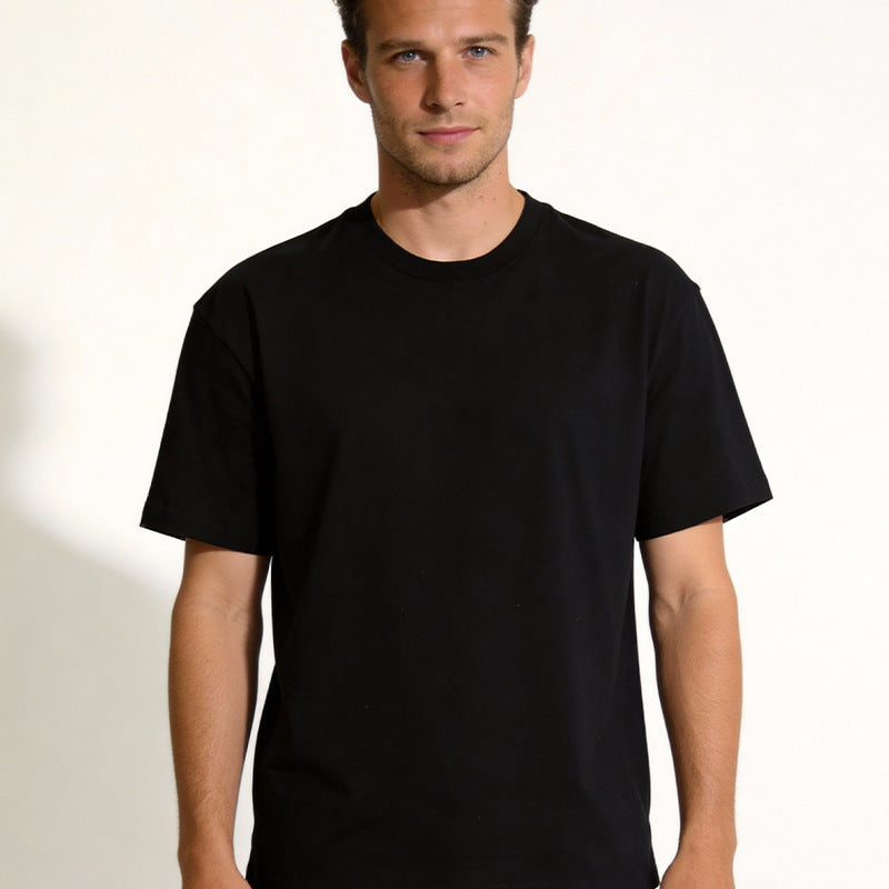 Camiseta de algodón sólida de color premium unisex