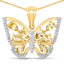 1.81 Carat Genuine Citrine & White Topaz Sterling Silver Pendant