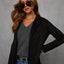 Elegant Women's Solid-Color Coat with Pockets