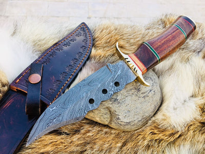 Artisan Crafted Hunting Knife with Elegant Walnut Handle - Korvel