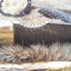 Premium Damascus Steel Hunting Knife – 7.25 Inch Drop Point Blade with Antler Handle and Brass Accents - Korvel