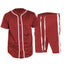 Conjunto de camiseta de béisbol rojo y blanco