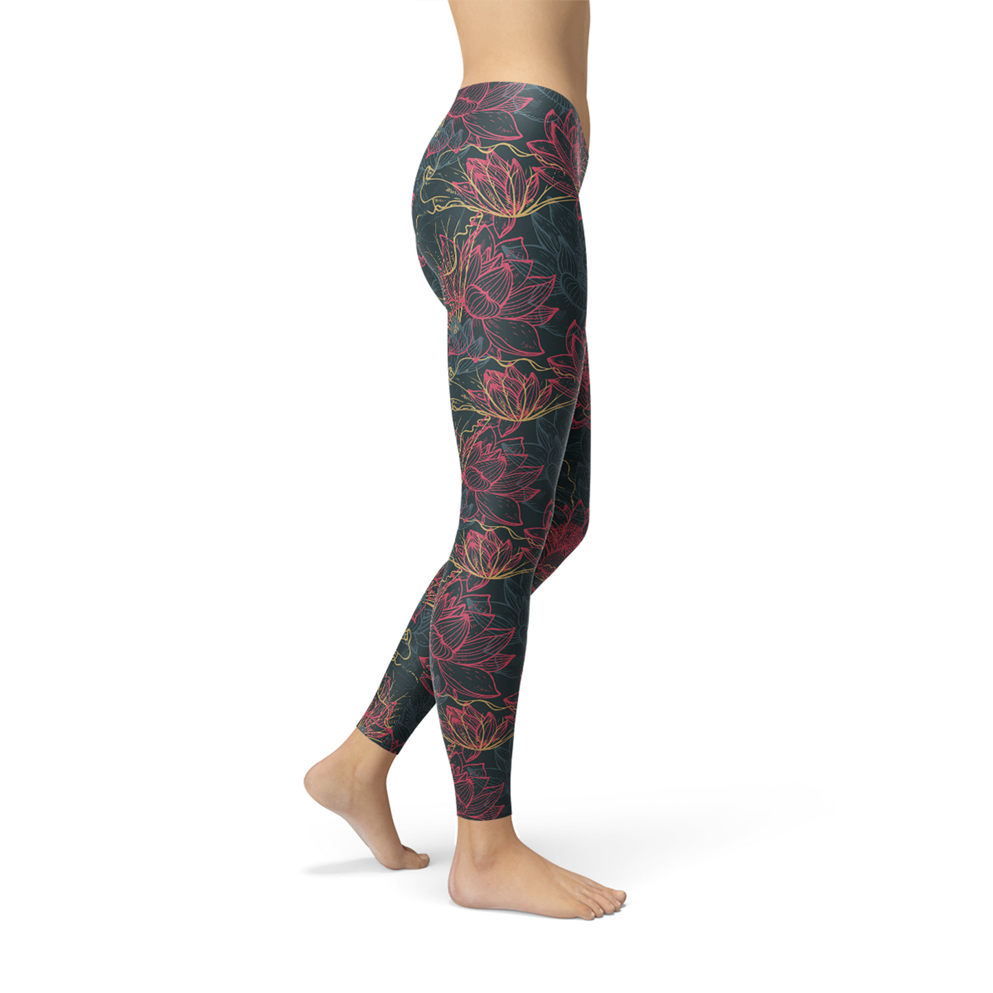 Leggings Lotus Floraux pour Femmes