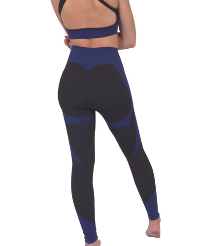 Legging Seamless Trois - Noir avec Marine