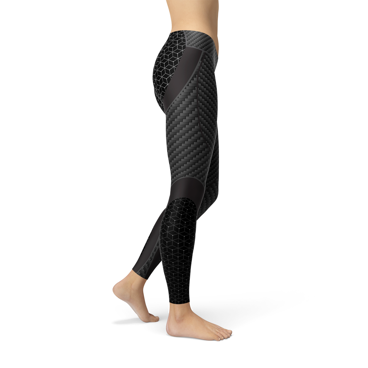 Leggings Deportivos de Fibra de Carbono para Mujeres