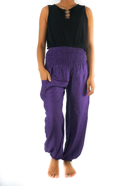 Purple Boho Harem Pants for Women