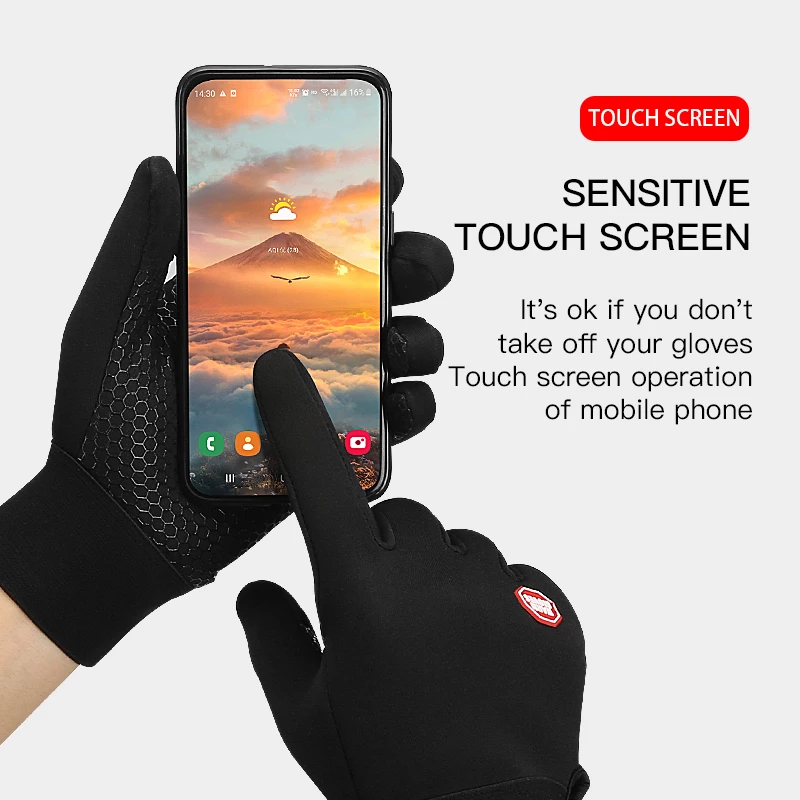 Thermal Touch Screen Gloves with Wrist Support