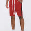 Red Black Baseball Jersey Short Set
