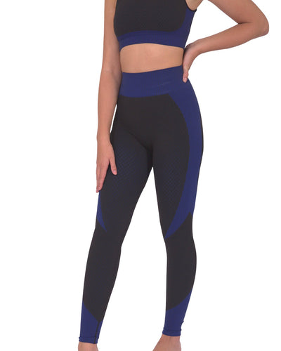 Legging Seamless Trois - Noir avec Marine