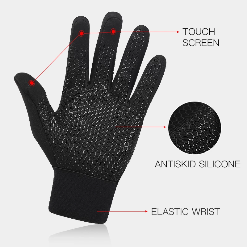 Thermal Touch Screen Gloves with Wrist Support