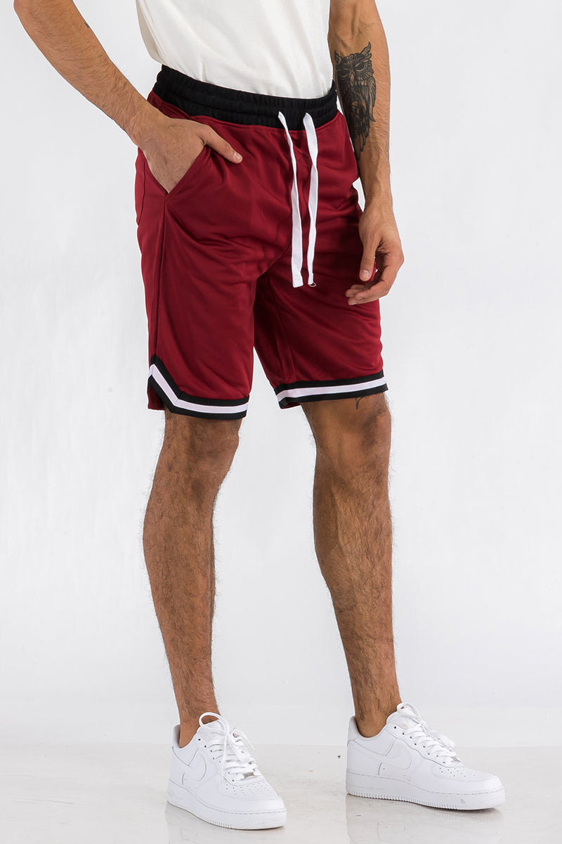 Shorts de basketball actifs rayés pour hommes