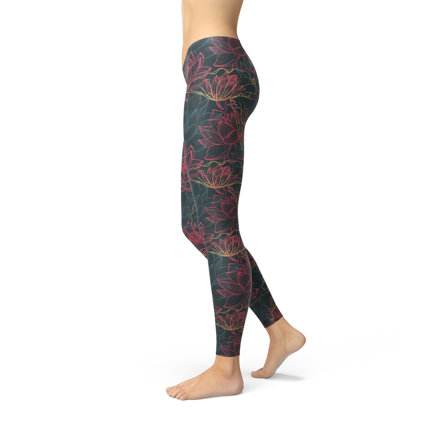 Leggings Lotus Floraux pour Femmes