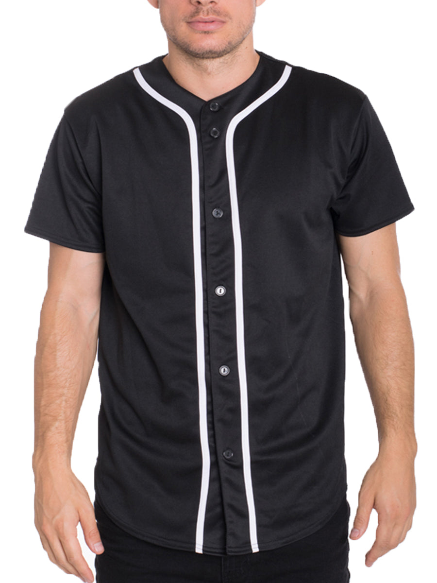 Camisa de béisbol de botones para hombres