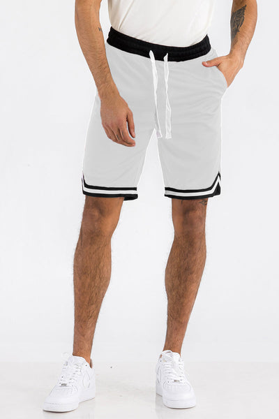Shorts actifs de basketball rayés pour hommes