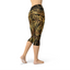 Leggings Capri Femme avec Motif Hibou Doré