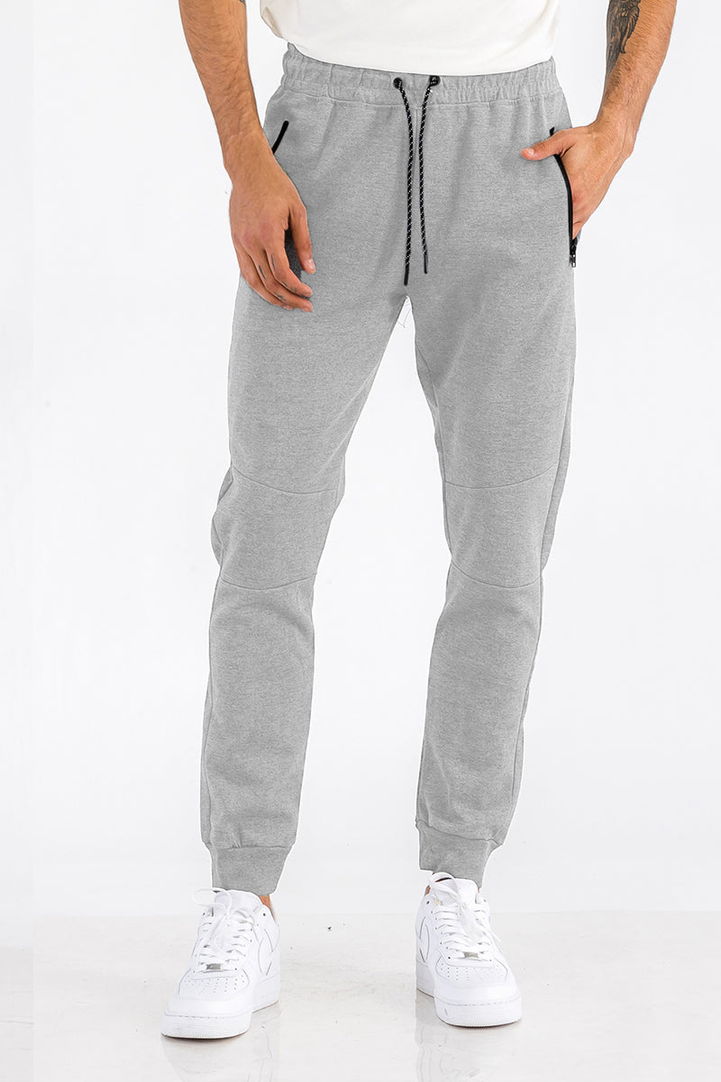 Pantalones de chándal de algodón jaspeado