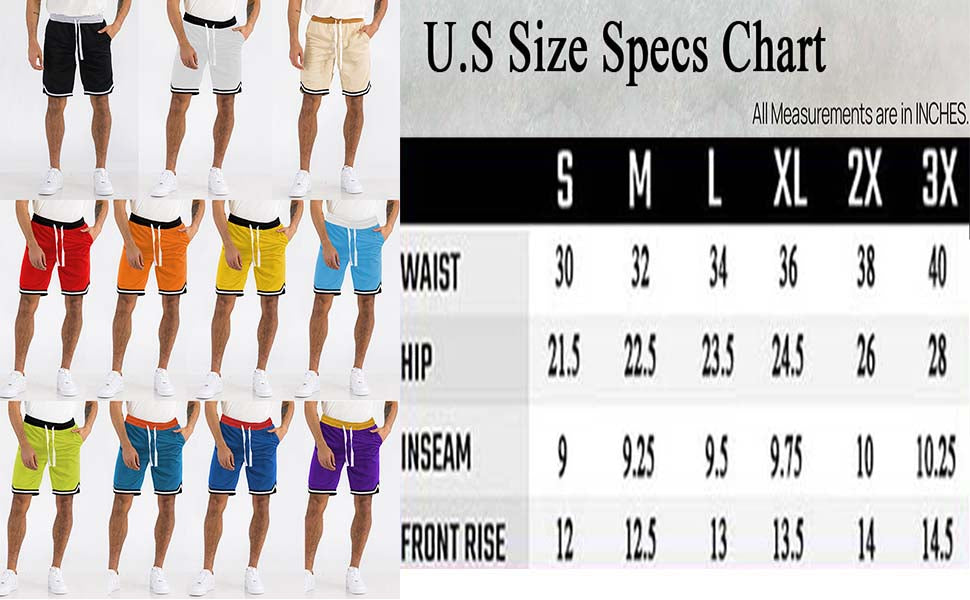 Shorts de basketball actifs rayés pour hommes