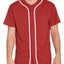 Conjunto de camiseta de béisbol rojo y blanco