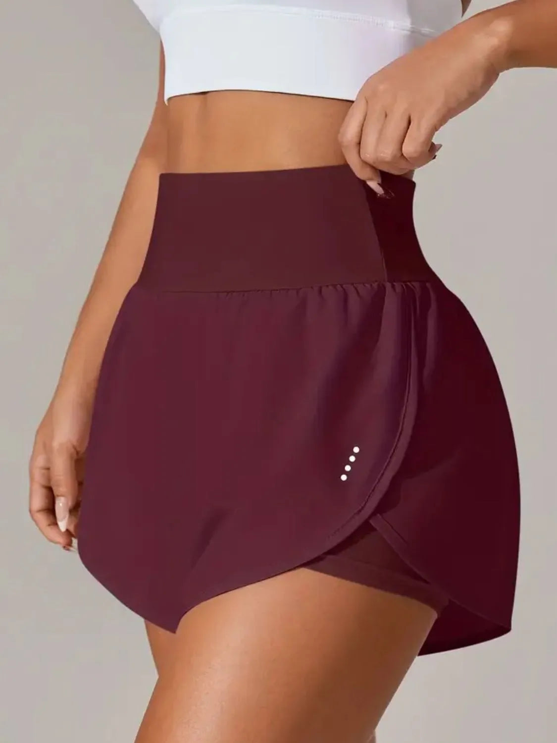 Shorts Actifs Taille Haute avec Poches