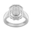 Anillo de Diamantes Baguette y Corte Princesa en Oro Blanco de 14K - Talla 7