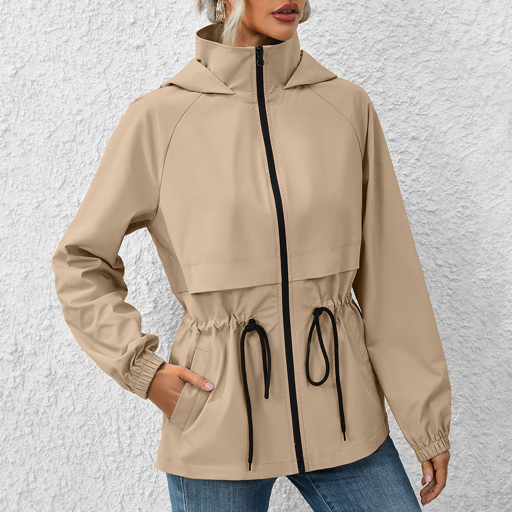 Chaqueta con capucha deportiva exterior impermeable premium
